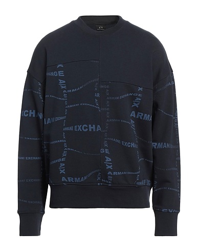 ARMANI EXCHANGE Sweatshirt Navy blue 60% Cotton, 40% Polyester, Elastane