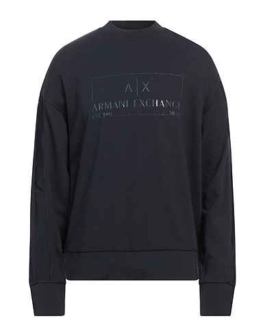 ARMANI EXCHANGE Felpa Blu navy 100% Cotone, Poliestere, Elastan