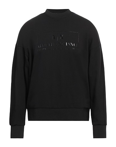 ARMANI EXCHANGE Sweatshirt Black 100% Cotton, Polyester, Elastane