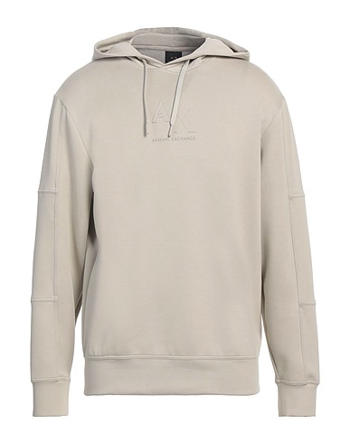 ARMANI EXCHANGE Hooded track jacket  Light grey 54% Modacrylic, 38% Polyester, 8% Elastane
