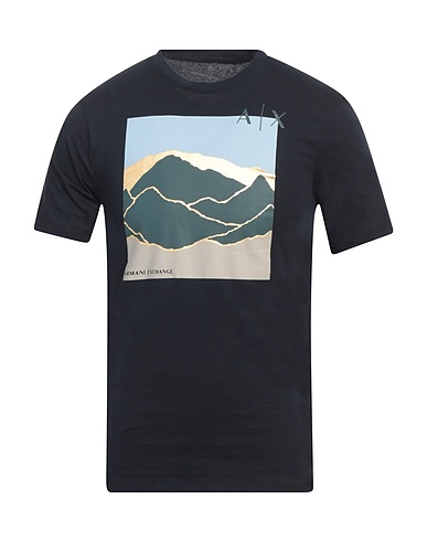 ARMANI EXCHANGE T-shirt Blu notte 100% Cotone