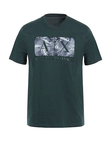 ARMANI EXCHANGE T-shirt Dark green 100% Cotton