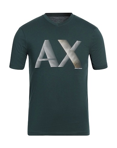 ARMANI EXCHANGE T-shirt Dark green 100% Cotton