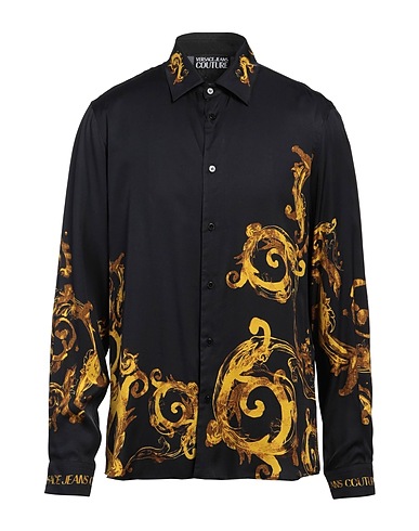 VERSACE JEANS COUTURE Patterned shirt Black 100% Viscose