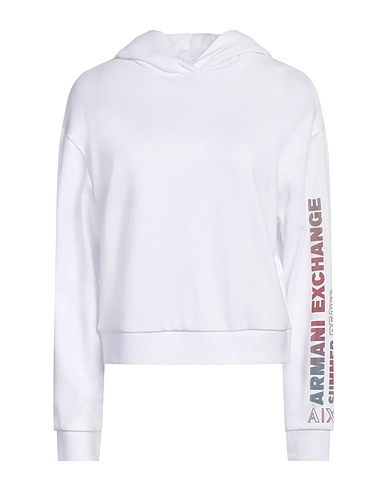 ARMANI EXCHANGE Felpa Bianco 100% Cotone, Poliestere, Elastan