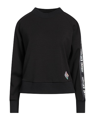 ARMANI EXCHANGE Sweatshirt Black 48% Polyester, 48% Modal, 4% Elastane, Cotton