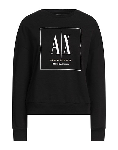 ARMANI EXCHANGE Felpa Nero 100% Cotone