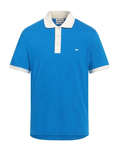 GAS Polo shirt Azure 95% Cotton, 5% Elastane