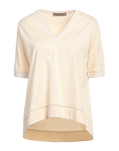 D.EXTERIOR T-shirt Ivory 78% Viscose, 16% Polyamide, 6% Polyester, Cotton, Elastane