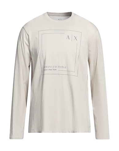 ARMANI EXCHANGE T-shirt Light grey 100% Cotton