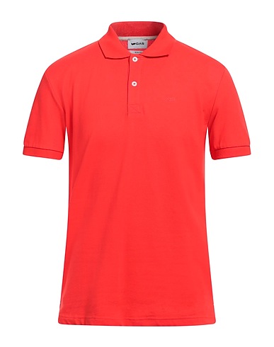 GAS Polo shirt Red 95% Cotton, 5% Elastane