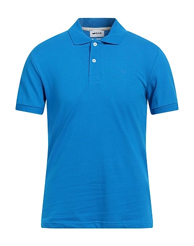 GAS Polo shirt Azure 95% Cotton, 5% Elastane