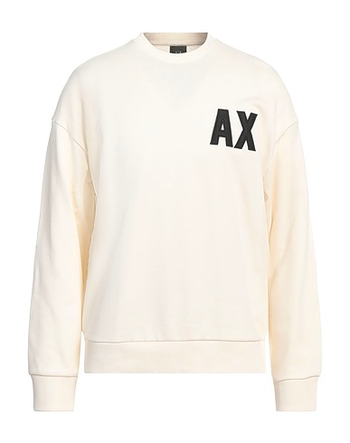 ARMANI EXCHANGE Sweatshirt Cream 100% Cotton, Elastane