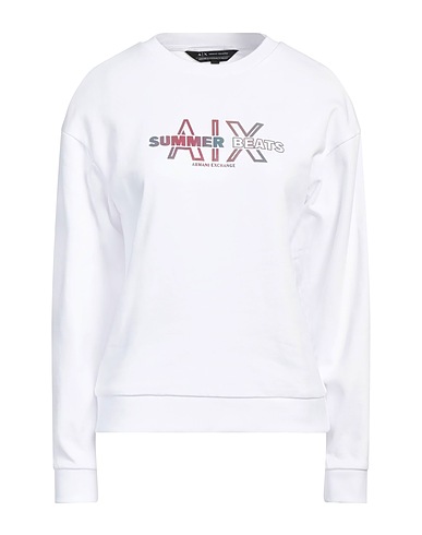 ARMANI EXCHANGE Sweatshirt White 100% Cotton, Polyester, Elastane