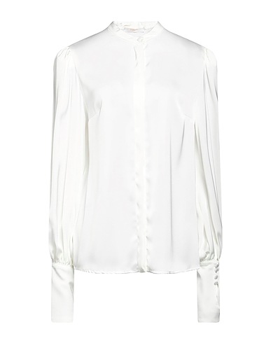 SILENCE LIMITED Solid color shirts & blouses White 100% Polyester