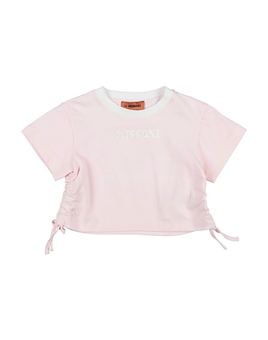 MISSONI KIDS T-shirt Light pink 95% Cotton, 5% Elastane, Polyester