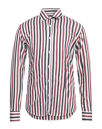 GREY DANIELE ALESSANDRINI Gestreiftes Hemd 75% Baumwolle, 22% Polyamid, 3% Elastan