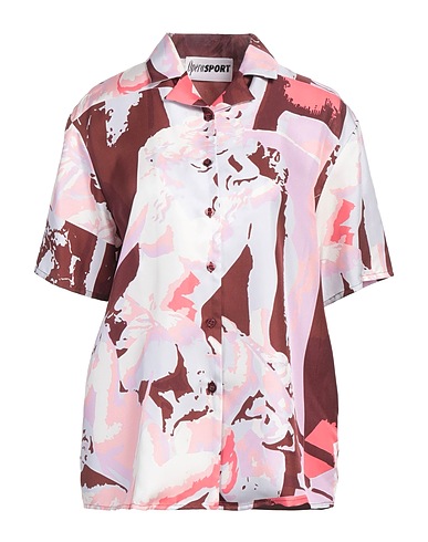 OPÉRA SPORT Camicie  e bluse fantasia Lilla 100% Seta riciclata
