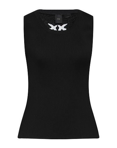 PINKO Sleeveless sweater Black 55% Silk, 45% Cotton, Polyamide, Polyester