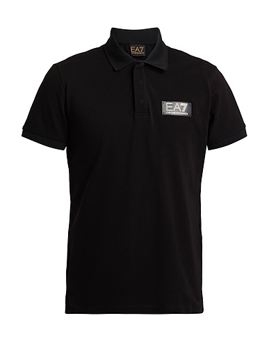 EA7 Polo Nero 100% Cotone
