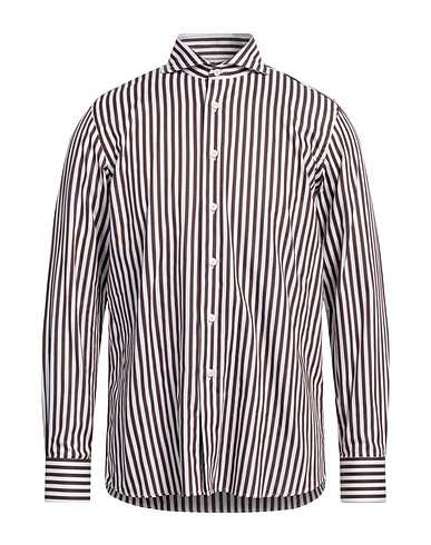 TOGATI Striped shirt Chocolate brown 100% Cotton