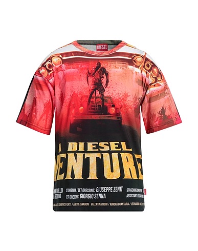 DIESEL T-Shirt Orange 100% Baumwolle