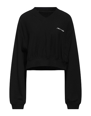 MISS SIXTY Sweatshirt Black 100% Cotton, Elastane