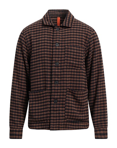AT.P.CO Checked shirt Brown 50% Acrylic, 25% Polyester, 20% Wool, 5% Other Fibres