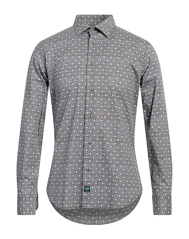 BROUBACK Patterned shirt Khaki 100% Cotton