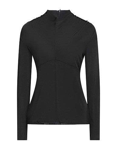 JIL SANDER Basic T-shirt Black 92% Viscose, 8% Elastane