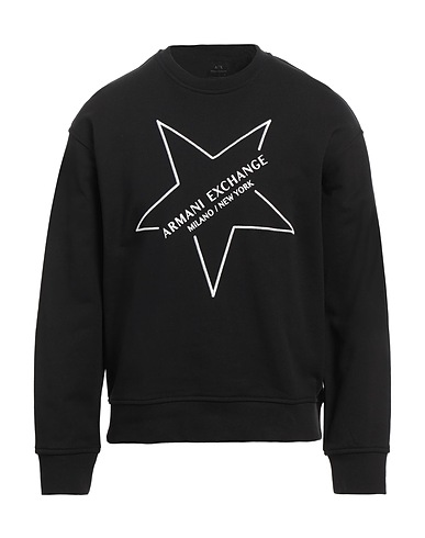 ARMANI EXCHANGE Φούτερ Μαύρο 100% Βαμβάκι, Ελαστάνη