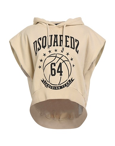 DSQUARED2 Hooded track jacket  Beige 100% Cotton