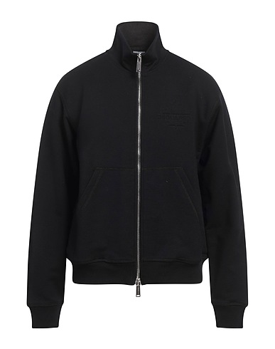 DSQUARED2 Hooded track jacket  Black 100% Cotton