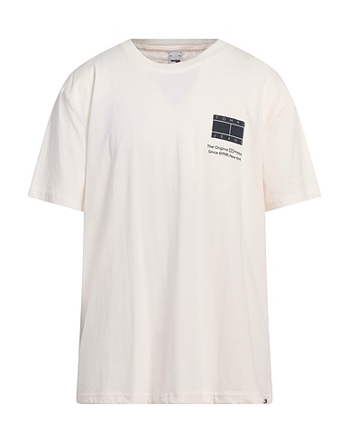 TOMMY JEANS T-shirt Cream 100% Cotton