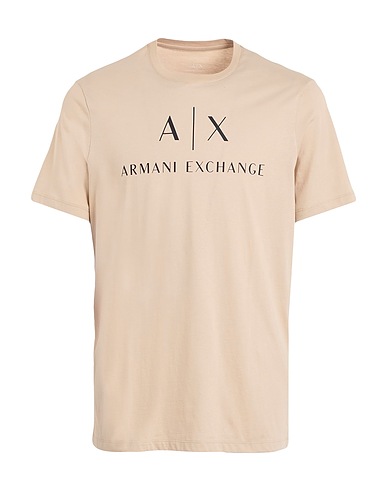 ARMANI EXCHANGE Ｔシャツ ベージュ コットン 100%