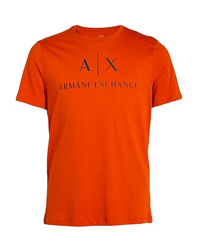ARMANI EXCHANGE T-shirt Rust 100% Cotton