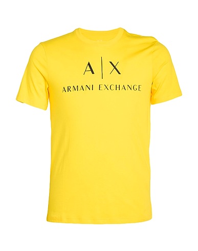ARMANI EXCHANGE Ｔシャツ イエロー コットン 100%