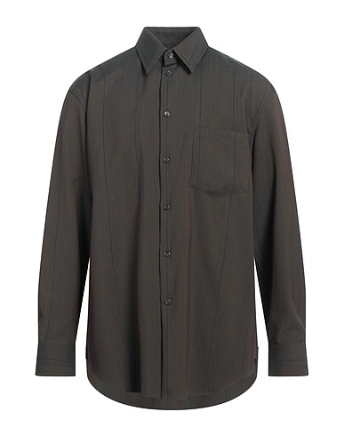 BURBERRY Striped shirt Dark brown 100% Wool