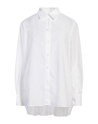 DIANA GALLESI Solid colour shirts & blouses White 65% Polyester, 35% Cotton