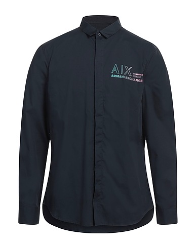 ARMANI EXCHANGE Shirts Navy blue 100% Cotton