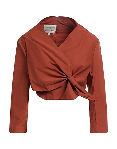 ALESSIA SANTI Top Marrone 66% Cotone, 31% Poliammide, 3% Elastan