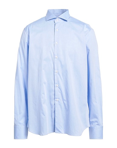 ALESSANDRO GHERARDI Solid colour shirt SOFT CELESTE 100% Cotton