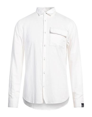 ARMANI EXCHANGE Camicia in lino Bianco 55% Lino, 45% Cotone