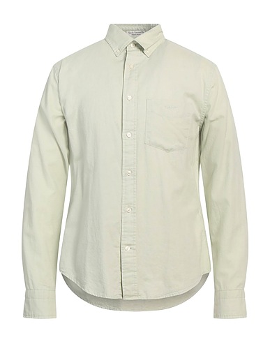 GANT Camicia tinta unita Verde chiaro 100% Cotone organico