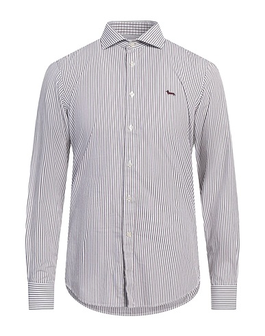HARMONT & BLAINE Striped shirt Chocolate brown 100% Cotton