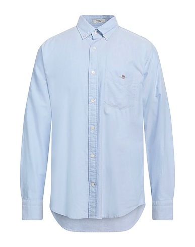 GANT Solid color shirt Light blue 100% Cotton