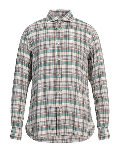 BOGLIOLI Checked shirt Beige 100% Linen