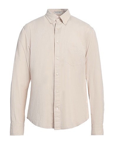 GANT Camicia tinta unita Beige 100% Cotone organico
