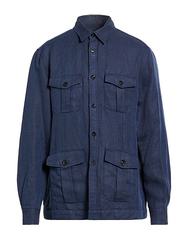 BOGLIOLI Linen shirt Midnight blue 100% Linen