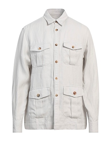 BOGLIOLI Camicia in lino Grigio chiaro 100% Lino